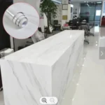 Self Adhesive White Marble Sheet for Kitchen - Anti Oil and Heat Resistant Wallpaper thumbnail 2