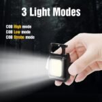 Multifunction 500 Lumens Mini Pocket COB LED Portable Keychain Light thumbnail 3