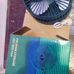 Folding Telescopic Floor Fan 3 Gears Summer Silent Desktop Retractable Fan for Office Bedroom School USB Rechargeable Ventilator thumbnail 5