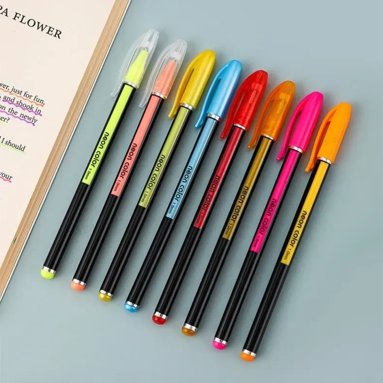 Gel Pen & Highlighter Set | 12 Pens | 1.0mm Color Pen Set for Art, Journaling & School Supplies - Image 3