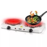 Premium Brand RAF New Arrival countertop Coil Hotplate Stove Cooktop Double Flat Burners Electric Hot Plate Double Electric Stove thumbnail 1