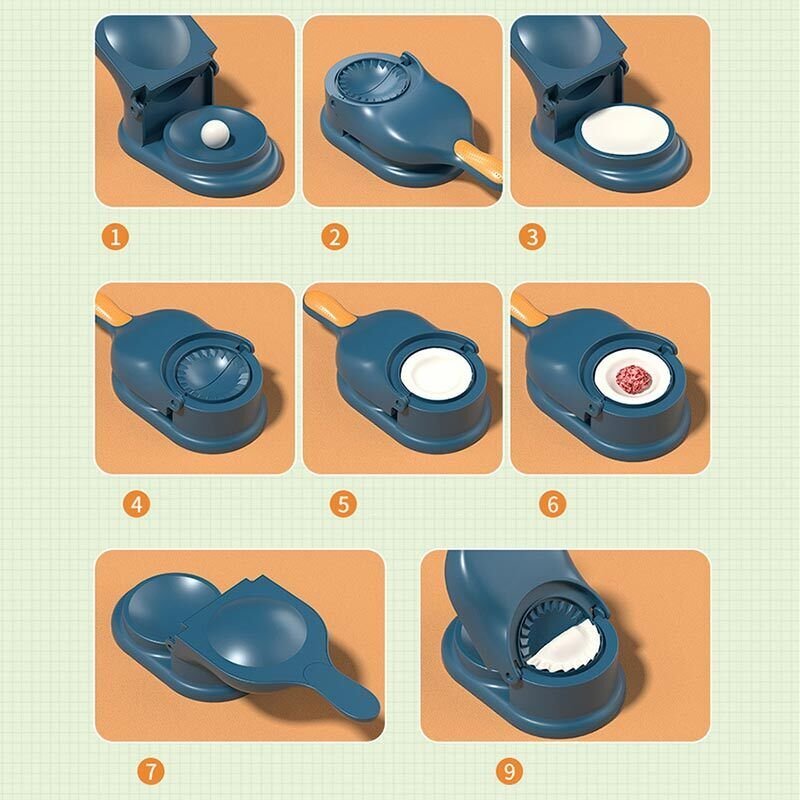 2-in-1 Dumpling Wrapper Tool Food Grade Manual Dumpling Wrapper Mold Labor-Saving Baking Pastry Home Kitchen Gadget (Random Color)without box - Image 4