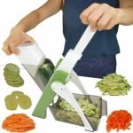 4 In 1 Vegetable Cutter Chopper Adjustable Multi-function  Cutter Vertical Vegetable Cutter Kitchen Shredder Grater Artifact(random color ) thumbnail 3