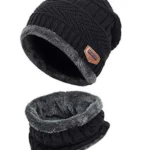 Coral Fleece Scarf Hats Winter Beanies Soft For Men's and Women's thumbnail 2