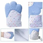BABY SILICONE TEETHING MITTEN GLOVES NEWBORN CHEWABLE MITTENS TEETHER thumbnail 2