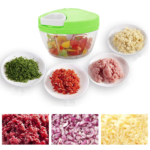 Speedy chopper multi use turbo cutter mini handy manual speed chopper for vegetables fruits imported heavy quality best make your life easier nicer dicer (Random color) thumbnail 3