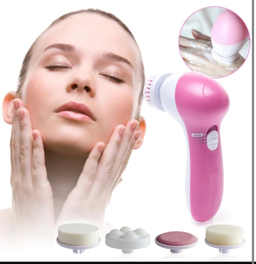 5 in 1 Facial Electric Cleanser and Massager, Electric Machine Beauty , Beauty Care Brush for Removing Blackhead , Beauty Tool Device - Image 4