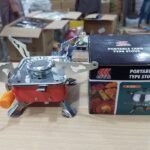 Mini Portable Square Stove for Backpacking Hiking Windproof Burner Camping Stove Foldable Stove for Outdoor picnic (without gas bottle) thumbnail 5