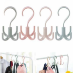 1/4Pcs Rotatable Hook Wardrobe Bag Rack Organizer Holder for Closet Scarf Belt Shoes Hanging Storage Hooks(random color) thumbnail 2