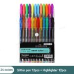 Gel Pen & Highlighter Set | 12 Pens | 1.0mm Color Pen Set for Art, Journaling & School Supplies thumbnail 1