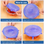 6pcs/set Silicone Lid Spill Stopper Universal Silicone Suction Lid-bowl Pan Silicone Cover Kitchen Pan Lids Cover Stopper Tools thumbnail 1