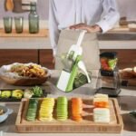 4 In 1 Vegetable Cutter Chopper Adjustable Multi-function  Cutter Vertical Vegetable Cutter Kitchen Shredder Grater Artifact(random color ) thumbnail 2