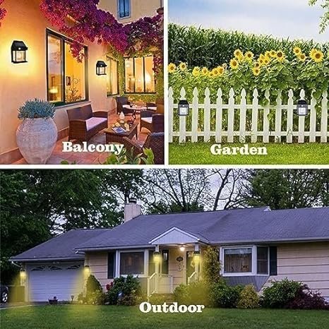 Outdoor Solar Wall Lamp Outdoor Tungsten Lamp Induction Garden Lamp Garden Villa Night Lamp (pack of 1) - Image 3