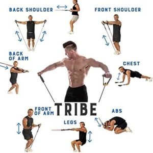 11 Piece Power Resistance Band Set Strength Training Yoga Sports Fitness Band Equipment for Men and Women