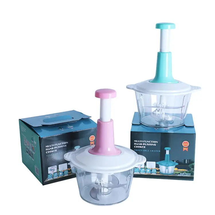 Multifunctional Manual Pushing Chopper with Beater & (Grater , Shredder, Slicer Plate) High Quality(random color ) - Image 3