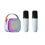 Mini Portable Karaoke Bluetooth Speaker with 2  Mike Audio Integrated Microphone Home Karaoke Wireless Bluetooth Speaker(Random Color) thumbnail 1