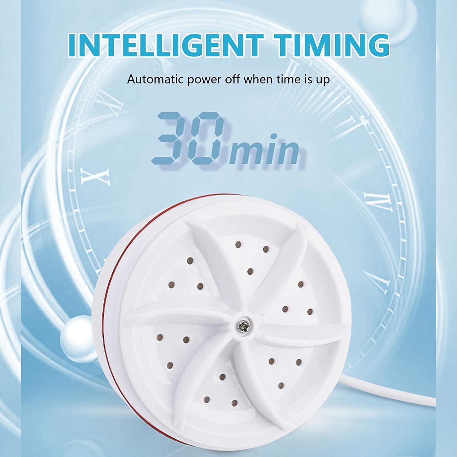 Mini Washing Machine Portable Ultrasonic Turbine Washer - Image 2