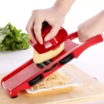 10 in 1 Mandoline Slicer Vegetable Cutter with Stainless Steel Blade Manual Potato Peeler Carrot Cheese Grater Dicer Kitchen Tool thumbnail 1