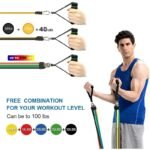 11 Piece Power Resistance Band Set Strength Training Yoga Sports Fitness Band Equipment for Men and Women thumbnail 2