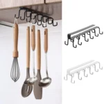10 hooks Mug Cups Wine Glasses Storage Hooks Kitchen Utensil Ties Belt and Scarf Organizer Hanging Hook Rack Holder Under Cabinet Closet (random color ) thumbnail 1