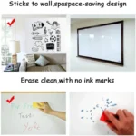Artisan - Dry Erase Whiteboard Sticker Vinyl Sticker, Self-adhesive & reusable White Board Peel Stick for School,Office,Home,Kids Drawing with 2 erasable markers(good quality ) thumbnail 1