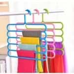 5 Layer Magic Hangers Hanger: Anti-Slip Multi-Purpose and Multi-Functional Magic Multiple Layer Trousers Hangers Hanger - Multifunction Pants Closet Belt Holder Rack S-Type 5 Layers Saving Space Hangers Hanger thumbnail 5