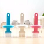 Plastic Oil Bottle Seasoning Dispenser with Silicone Rubber Bristle Brush for BBQ, Oil Brush Bottle Set Oil Storage Container for Kitchen (random color ) thumbnail 2