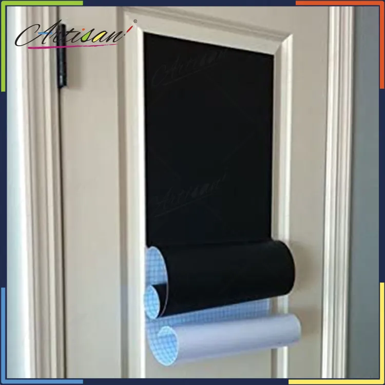 Artisan - Blackboard Chalkboard Vinyl Sticker Washable, Reusable - DIY Black Board Wall Adhesive Vinyl Sticker Roll - with 5pc colorful chalks - Image 2