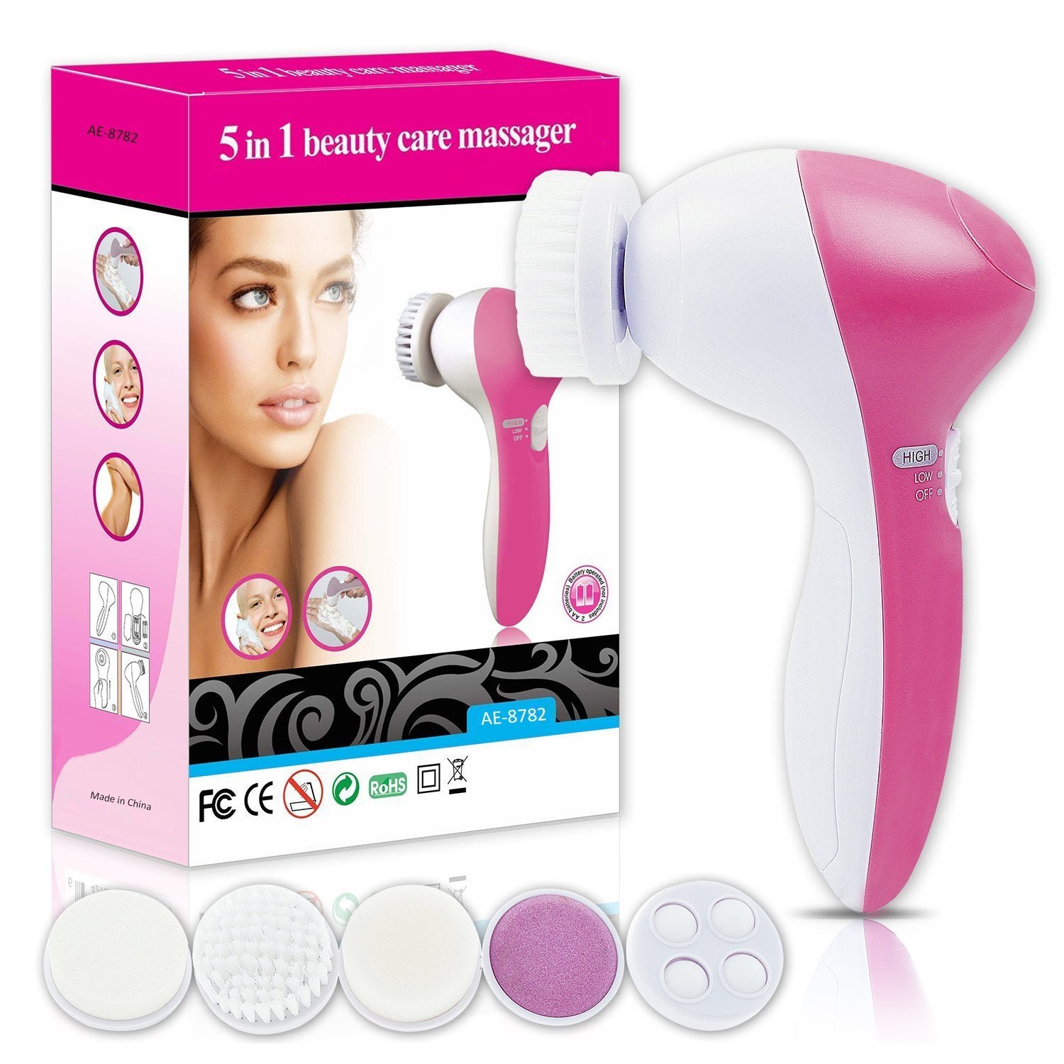 5 in 1 Facial Electric Cleanser and Massager, Electric Machine Beauty , Beauty Care Brush for Removing Blackhead , Beauty Tool Device - Image 5