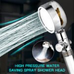 Pressurized Shower Head Turbine Shower Accessories One Piece Water Stop(random color) thumbnail 1