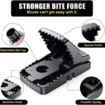 Best Seller Catcher Automatic Spring Reusable Plastic Black Rat Mice Mouse Traps thumbnail 2