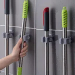 Pack of 3 Mop and Broom Self Adhesive Holder Wall Mount Magic Hanger Organizer Cleaning Tools Storage Mop Rack (Random Color) thumbnail 5
