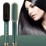 HQT-909B Hair Straightener Ceramic Heated Hair Brush | brush straightener | Ceramic Heated Hair | Hair styling | Hair Beauty Tool | Straight , curl different styling hair Ceramic Brush With Out Box (random color ) thumbnail 3