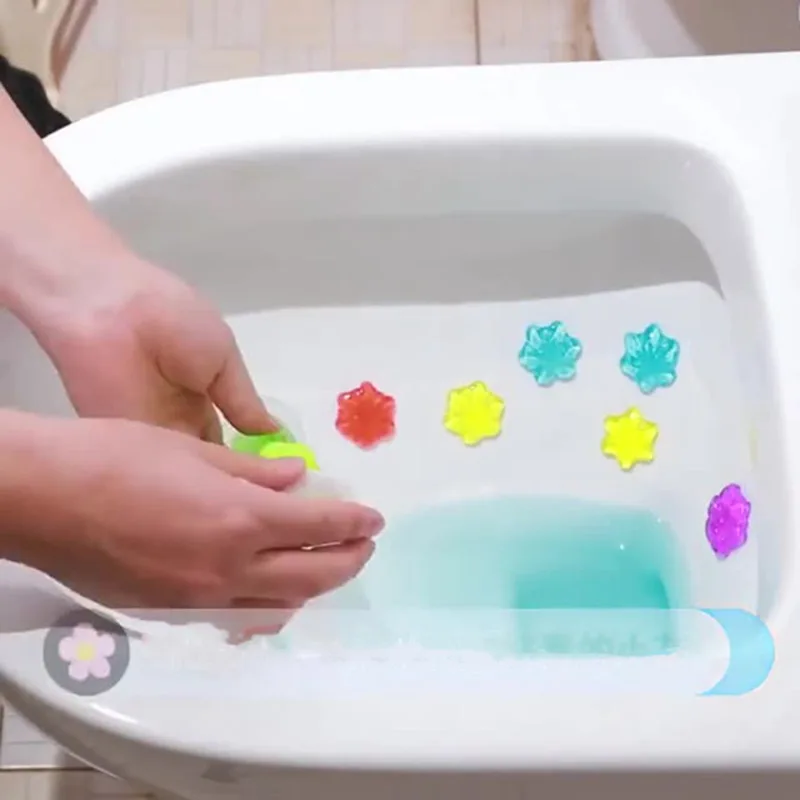 Toilet Cleaning Stamp Gel Toilet Injection Gel Flower Bathroom Cleaner Toilet Gel (random color) - Image 2