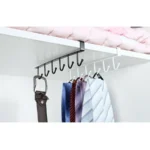 10 hooks Mug Cups Wine Glasses Storage Hooks Kitchen Utensil Ties Belt and Scarf Organizer Hanging Hook Rack Holder Under Cabinet Closet (random color ) thumbnail 2