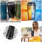 510ml Large-capacity Coffee Cup Keep Heat Stainless Steel Double-layer Smooth Edge Water Bottle Mug for Daily Use (random colors) thumbnail 1