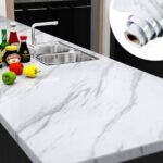 Self Adhesive White Marble Sheet for Kitchen - Anti Oil and Heat Resistant Wallpaper thumbnail 3