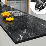Self Adhesive Black Marble Sheet for Kitchen / Waterproof Anti Oil & Heat Resistant Wallpaper Sheet thumbnail 4