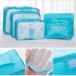 6pcs/Set Travel Storage Bag Portable Luggage Organizer Clothes Tidy Pouch Zip Cube Luggage Toiletry Bag Organizer Pouch Home Organization - Multi (random colors) thumbnail 2