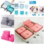 6pcs/Set Travel Storage Bag Portable Luggage Organizer Clothes Tidy Pouch Zip Cube Luggage Toiletry Bag Organizer Pouch Home Organization - Multi (random colors) thumbnail 1