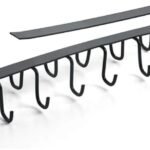10 hooks Mug Cups Wine Glasses Storage Hooks Kitchen Utensil Ties Belt and Scarf Organizer Hanging Hook Rack Holder Under Cabinet Closet (random color ) thumbnail 2