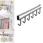 10 hooks Mug Cups Wine Glasses Storage Hooks Kitchen Utensil Ties Belt and Scarf Organizer Hanging Hook Rack Holder Under Cabinet Closet (random color ) thumbnail 1