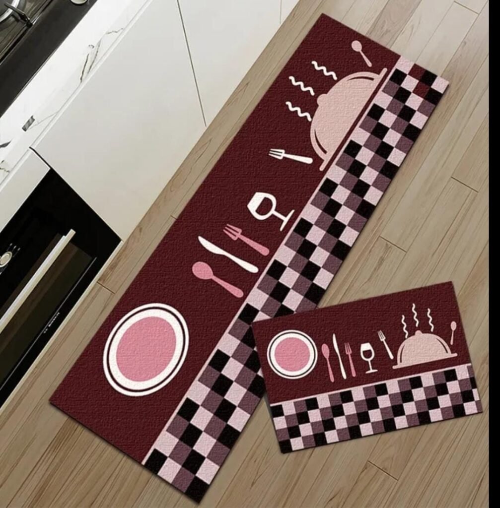 Antislip mats pack of 2pcs (Random Design)size:40*120&40*60cm