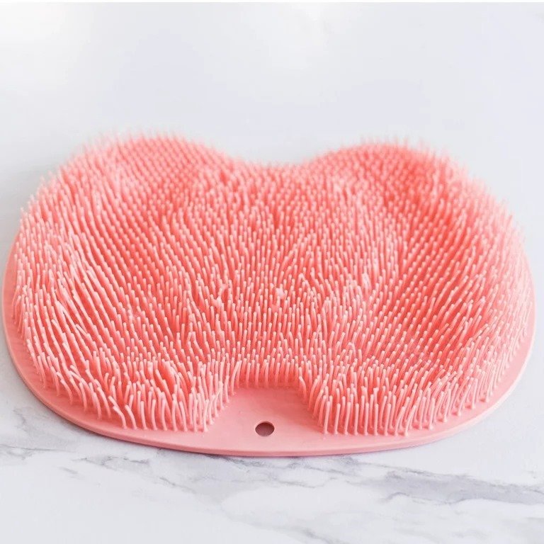 Shower Foot & Back Scrubber Mat, Wall Stick Suction Silicone Bathroom Scrubber (Random color) - Image 2