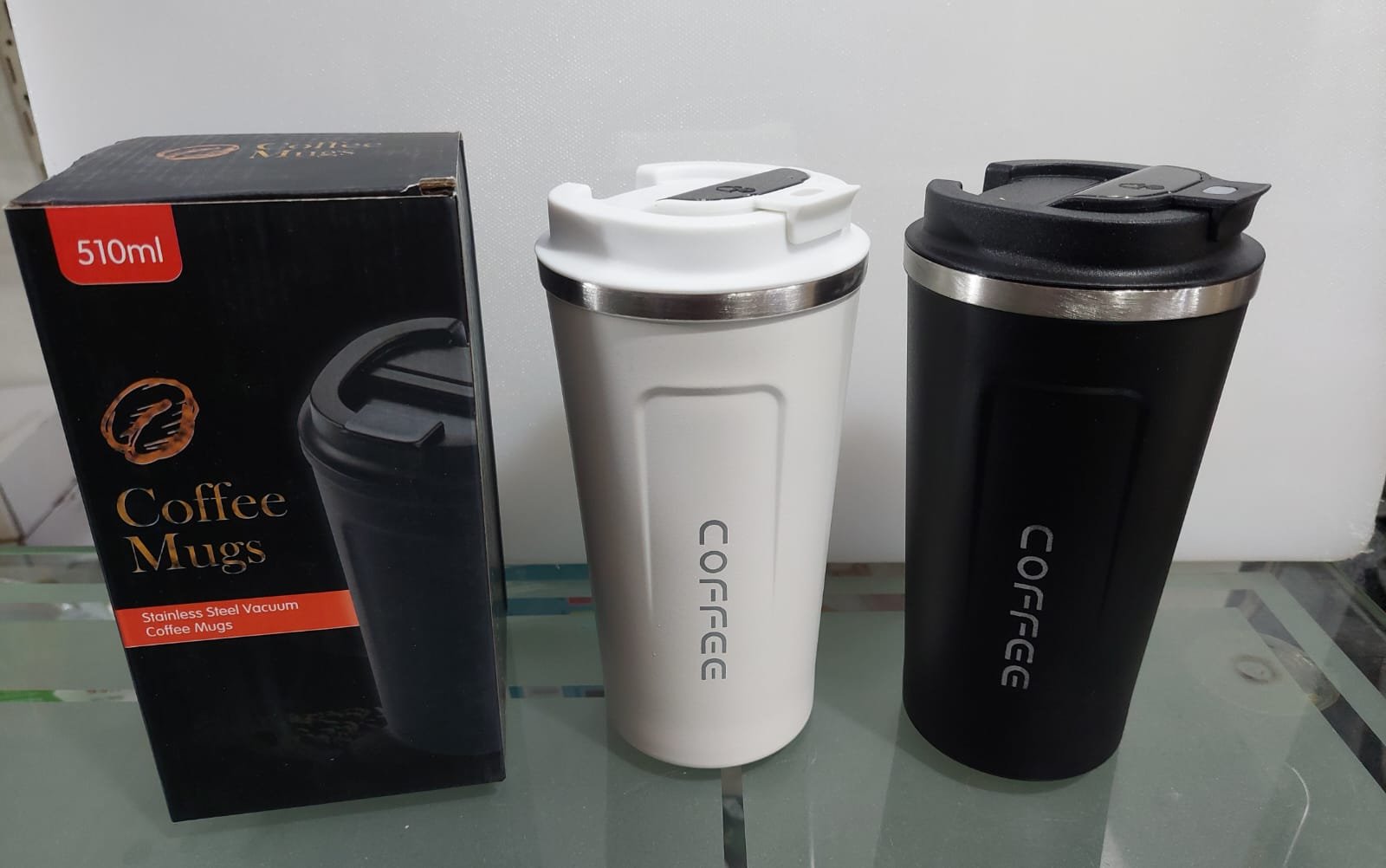 510ml Large-capacity Coffee Cup Keep Heat Stainless Steel Double-layer Smooth Edge Water Bottle Mug for Daily Use (random colors) - Image 4