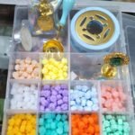 Wax Set With 3 Different Brass Stamps With Holder - Spoon - Candle - Heating Stand (10 colors wax About 520 beans) thumbnail 4