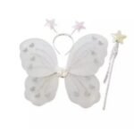 Kids Baby Fairy Wings Fashion Butterfly Wings Dress Up Party 3 pcs set (wing+Stick+ hairband) thumbnail 2