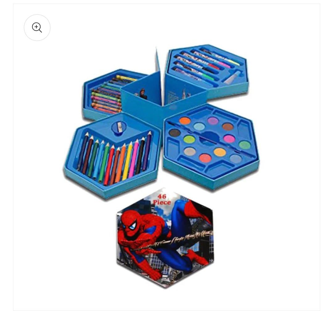 46 Pcs Painting colour kit for kids, fun Disney/Cartoon character art set(random design color) - Image 4