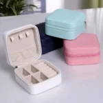 Jewellery Storage Box leather Jewelry Stand Earrings Ring Box Cosmetics Beauty Container Organizer (random color)Made in China thumbnail 5