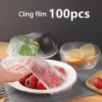 100pc Disposable Cling Film Cover Household Refrigerator Food Fruit Preservation Cover Dust-proof Plastic Fresh-keeping Cover thumbnail 5